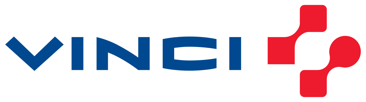 Logo Vinci : nom "Vinci" en lettres stylisées, sur fond transparent.