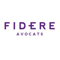Logo Fidere Avocats : nom "Fidere Avocats" en lettres stylisées, sur fond transparent.