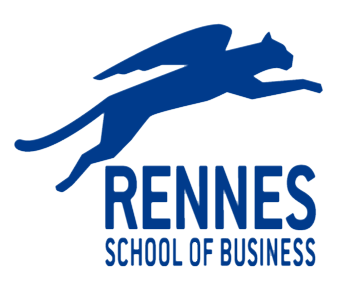 Logo Rennes School of Business : nom &quot;Rennes School of Business&quot; en lettres stylisées, sur fond transparent.