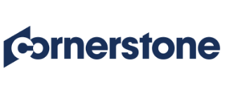 Logo de Cornerstone sur fond transparent, représentant l'excellence en développement et en gestion des talents.