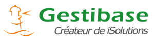Logo de Gestibase sur fond transparent, représentant son engagement en tant que créateur de solutions innovantes.