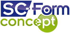 Logo de SC-Form Concept, une entreprise spécialisée dans la conception et la mise en place de solutions innovantes pour les formulaires en ligne et les applications web.