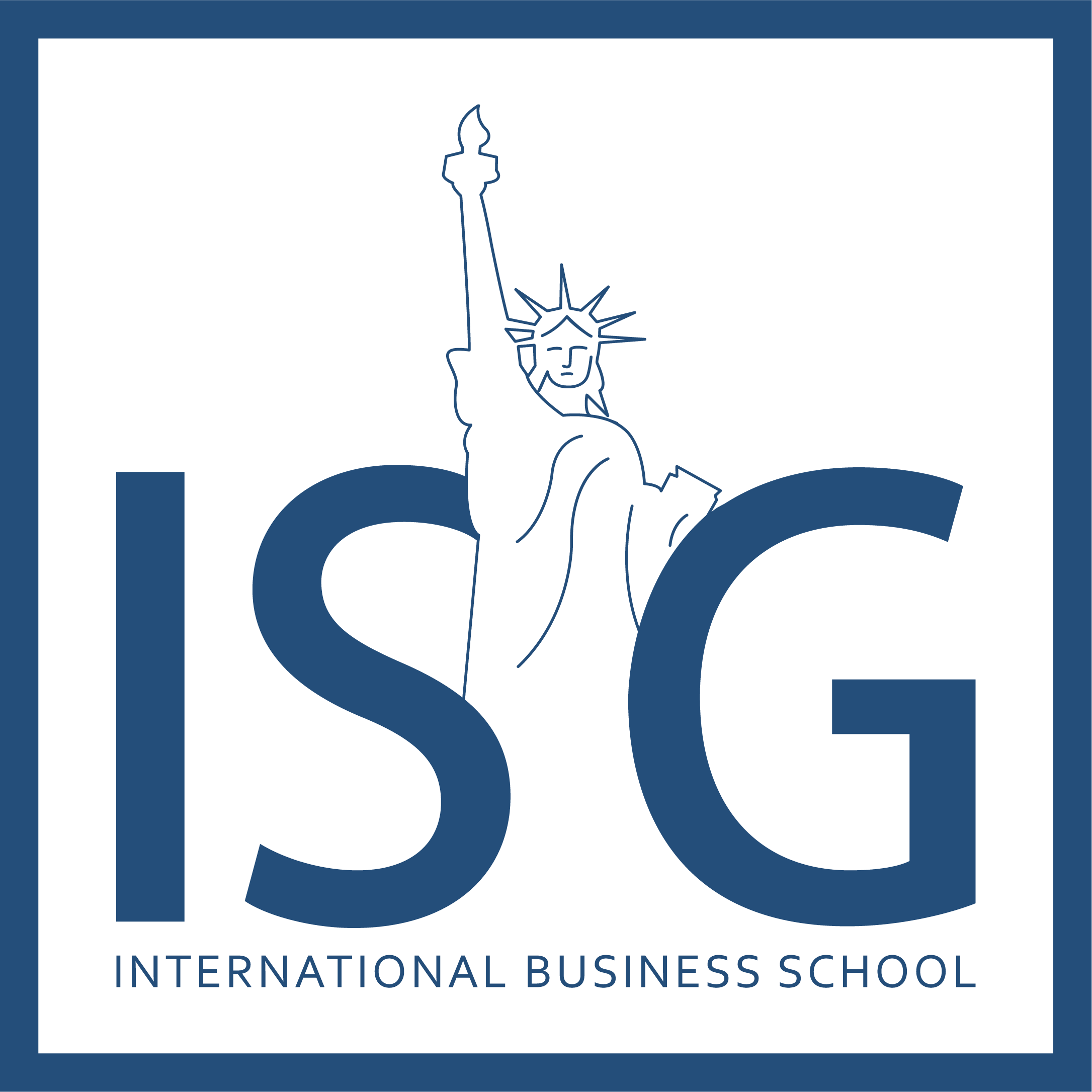 Logo ISG - International Business School : lettres "ISG" en lettres stylisées, sur fond transparent.