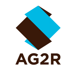 Logo AG2R La Mondiale : lettres &quot;AG2R&quot; en lettres stylisées, sur fond transparent.