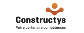 Logo Constructys : représentation visuelle de l'engagement en faveur du développement des compétences dans le secteur de la construction, facilitant l'accès à la formation professionnelle et contribuant à l'amélioration des pratiques et des qualifications dans l'industrie du bâtiment.