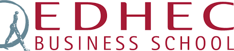 Logo EDHEC Business School : nom &quot;EDHEC Business School&quot; en lettres stylisées, sur fond transparent.