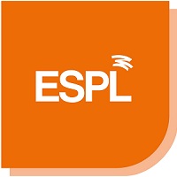 Logo ESPL : lettres &quot;ESPL&quot; en lettres stylisées, sur fond transparent.