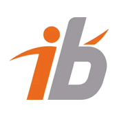 Logo IB Formation : lettres &quot;IB&quot; en lettres stylisées, sur fond transparent.