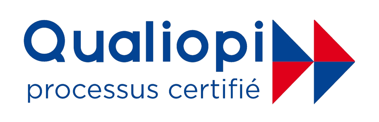 Logo Qualiopi sur fond transparent, symbole de certification de qualité dans la formation professionnelle.