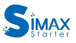 Logo de Simax Starter, un outil de gestion et de suivi des performances commerciales pour les petites entreprises et les start-ups.