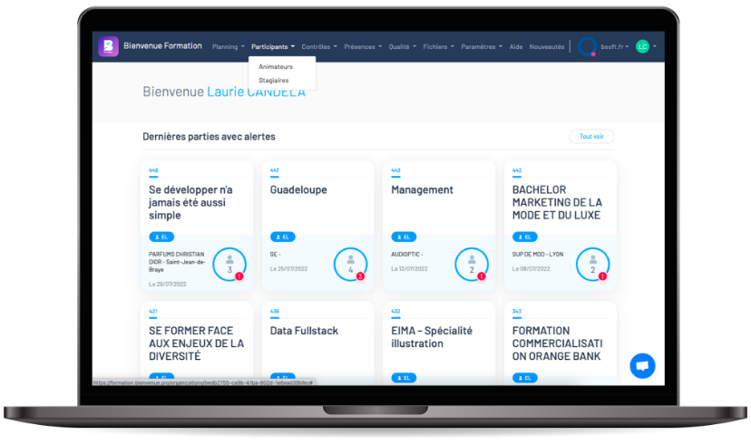 back office bienvenue formation