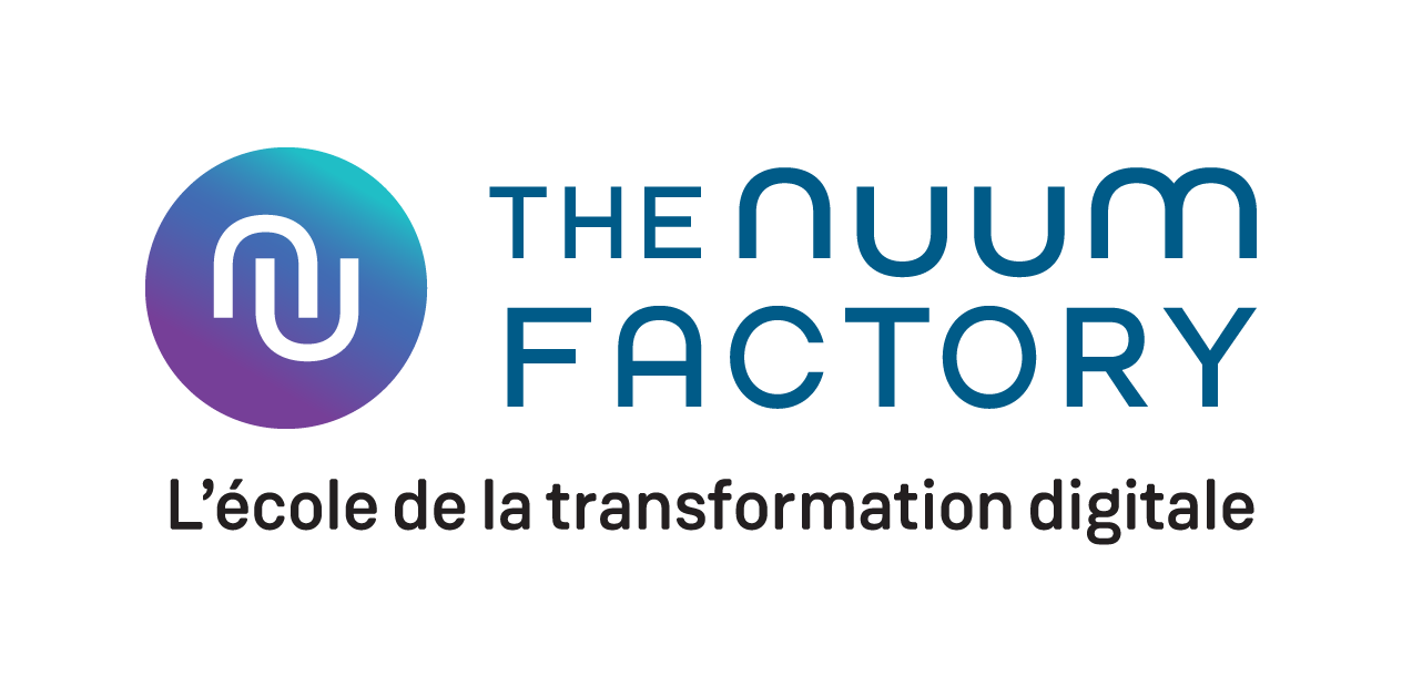 Logo de The Nuum Factory : symbole de l&#039;évolution numérique et de l&#039;innovation, représentant l&#039;engagement de l&#039;école à former les leaders de demain dans un monde en constante transformation digitale.