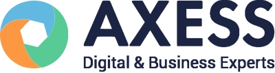 Logo Axess - Digital and Business Experts : représentation visuelle du logo d'Axess, une société de conseil spécialisée dans le digital et les solutions commerciales.