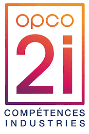 Logo OPCO 2i Compétences industries : symbole de l'opérateur de compétences dédié aux industries, soutenant la formation et le développement des compétences dans le secteur industriel.