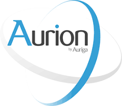 Logo de Aurion by Auriga sur fond bland.