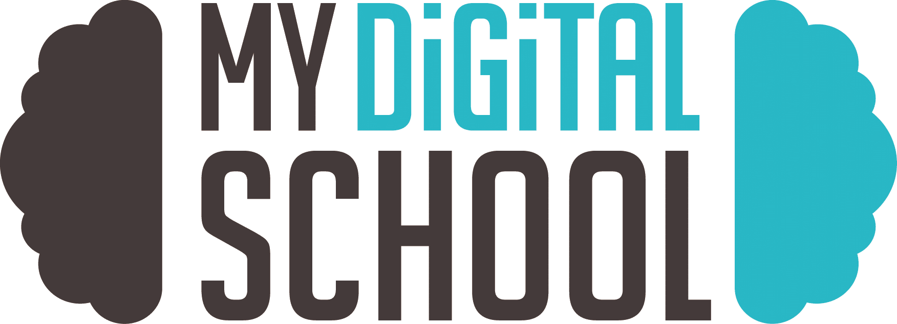 Logo de MyDigitalSchool : représentation visuelle de leur expertise en éducation numérique, sur fond transparent.