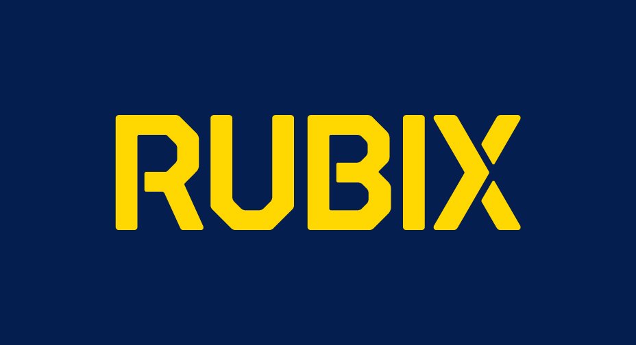 Logo de Rubix Fournitures Industrielles : représentation visuelle de leur engagement en solutions industrielles, sur fond transparent.