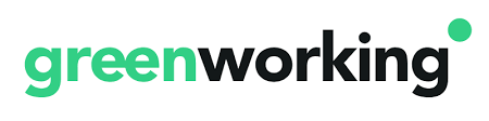 Logo Greenworking : symbole d'engagement pour le développement durable, sur fond transparent.
