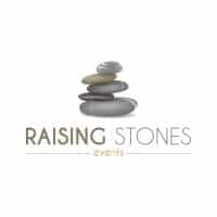 Logo de Raising Stones Events sur fond transparent.